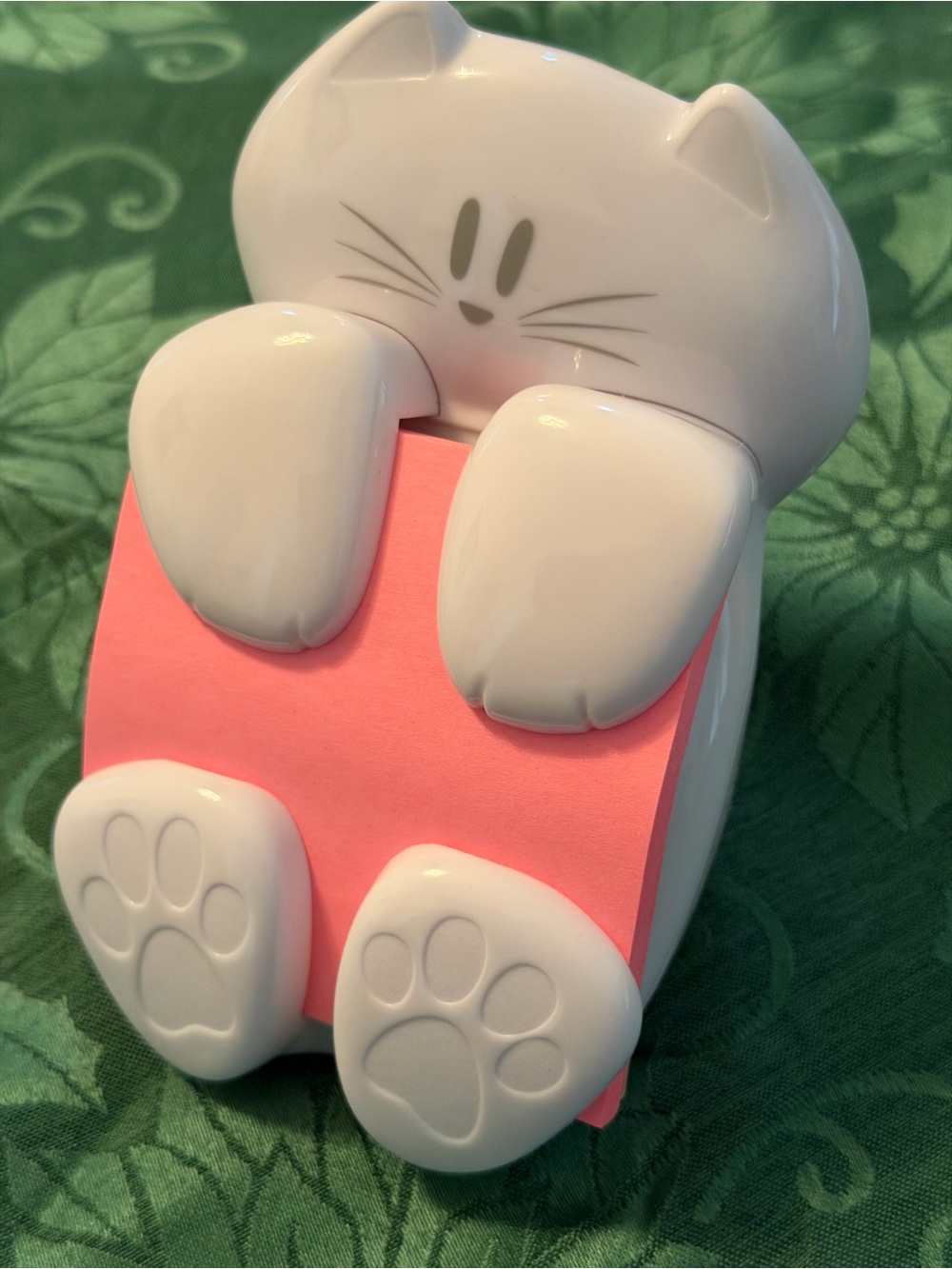 White Cat Paw Sticky Note Holder – Cute Pink Notes